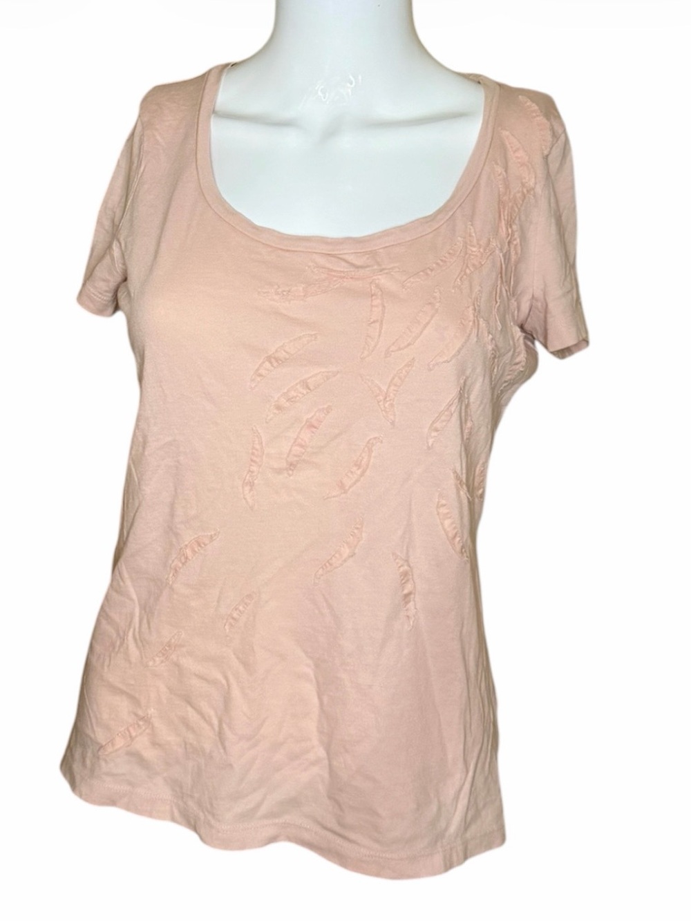 Talbots Blush Pink Scoop Neck Short Sleeve Top
